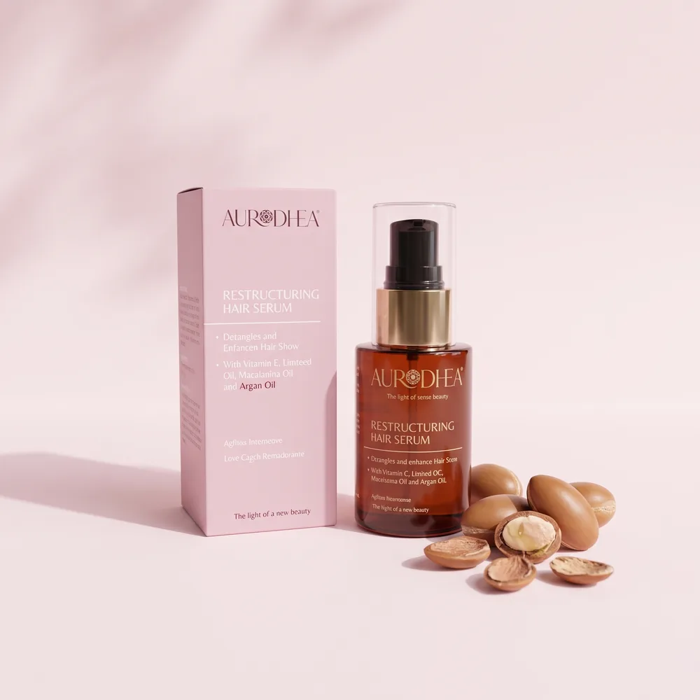 Aurodhea Aufbau-haarserum mit Vitamin E, Leinöl, Macadamiaöl & Arganöl