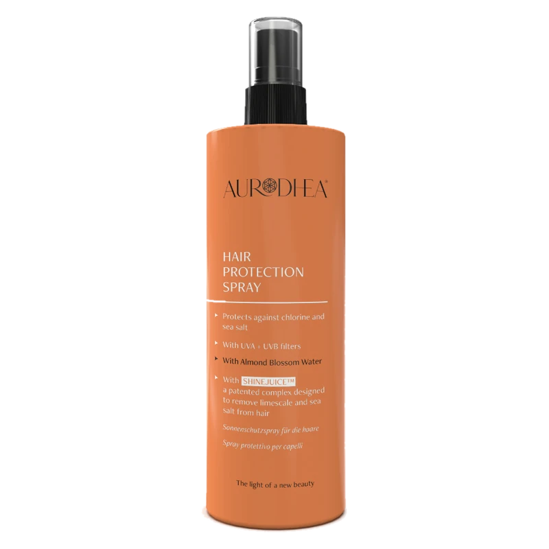Aurodhea Sonnenschutzspray Für Haare mit dem patentierten Komplex SHINEJUICE™ & Sonnenfiltern
