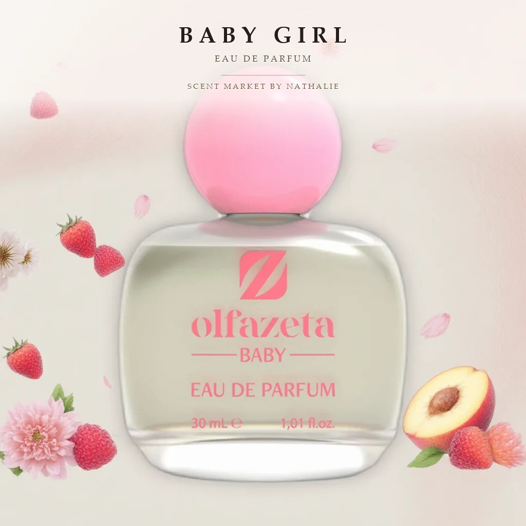 Baby Girl – Flakon mit den Zutaten seiner Duftnoten
