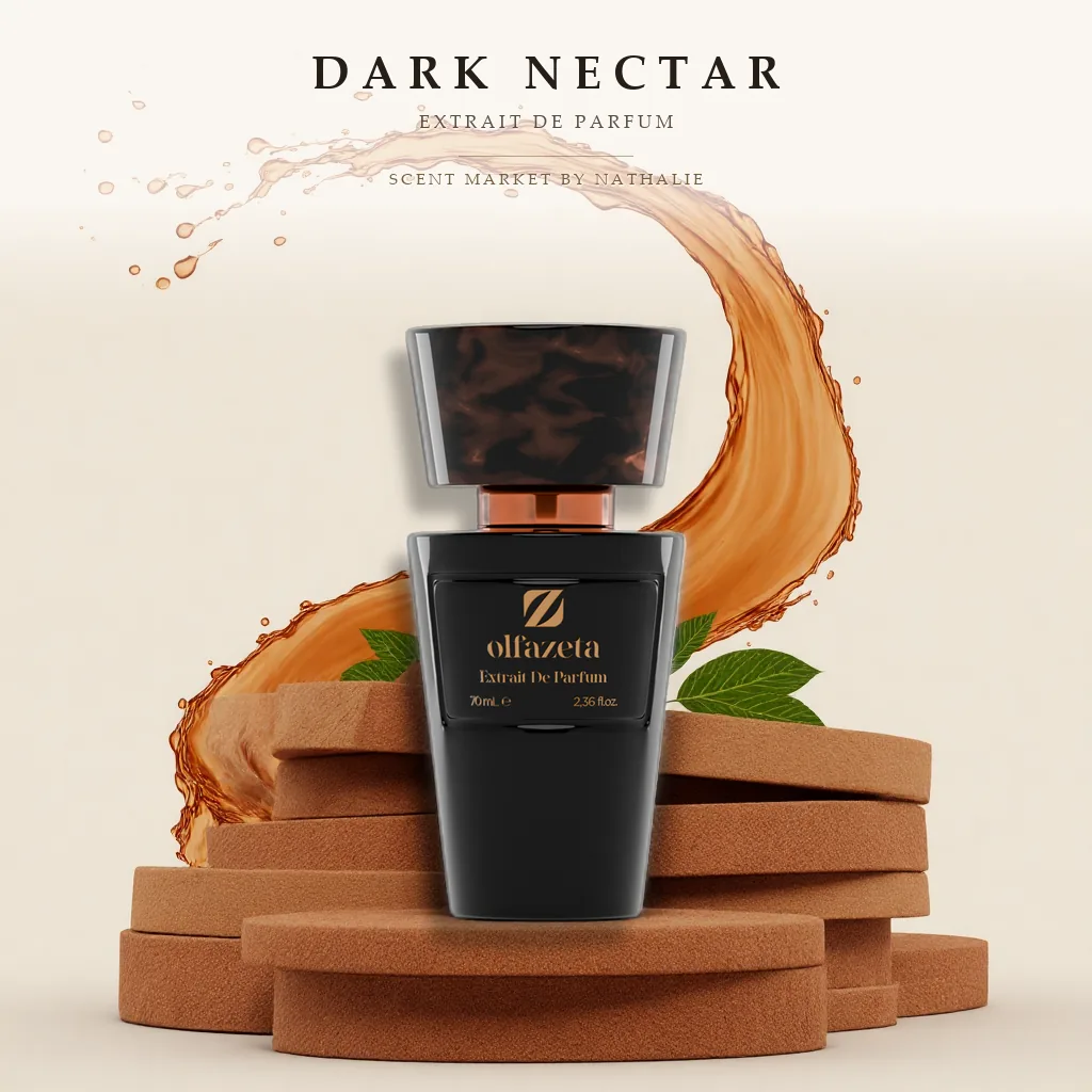 Dark Nectar – Flakon mit den Zutaten seiner Duftnoten