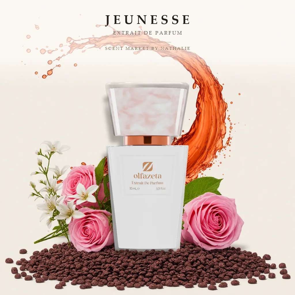 Jeunesse – Flakon mit den Zutaten seiner Duftnoten