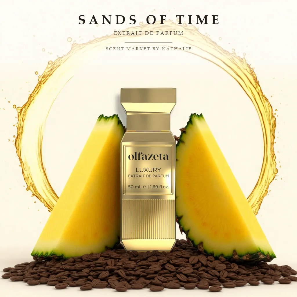 Sands of Time – Flakon mit den Zutaten seiner Duftnoten