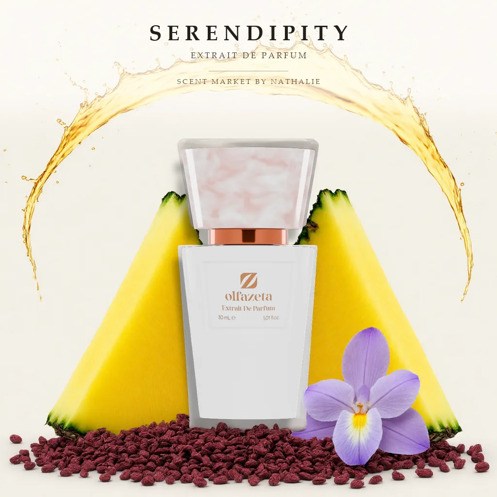 Serendipity – Flakon mit den Zutaten seiner Duftnoten