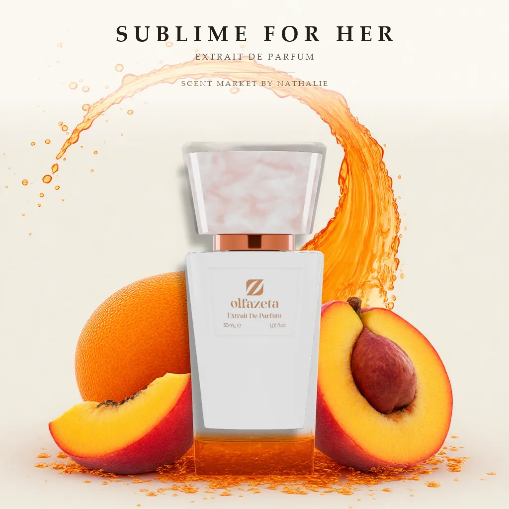 Sublime For Her – Flakon mit den Zutaten seiner Duftnoten